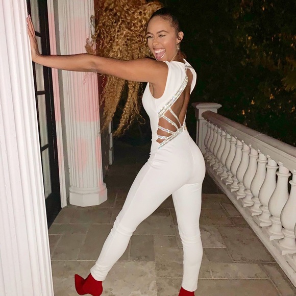 Pants - White diamond back jumpsuit